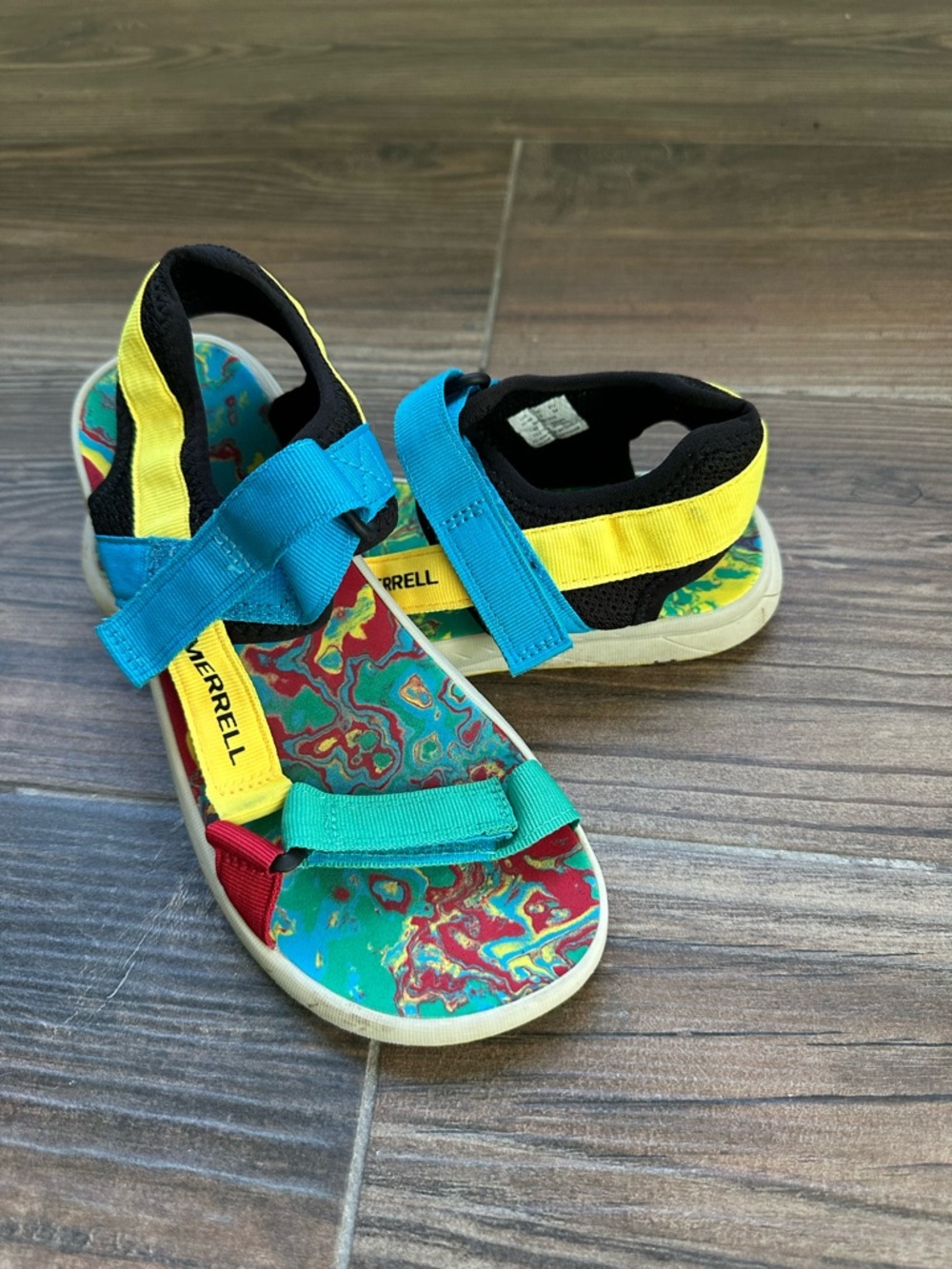 Merrell Kids Sport Sandals Colorful Velcro Comfort Outdoor Hiking Shoes